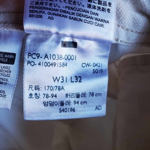 Levi's Premium Chore Utility Pants A10380001 White Men's Size 31X32 Straight - Picture 6 of 12